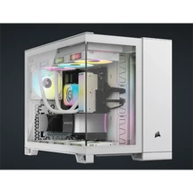 CORSAIR Ház 2500X, Tápegység nélkül, Edzett Üveg, fehér