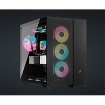 CORSAIR Ház 6500D AIRFLOW Dual Chamber, Tápegység nélkül, Edzett Üveg, fekete