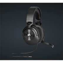 CORSAIR Vezetékes Headset, HS55 Gaming, Ultrakönnyű, Jack dugós, fekete