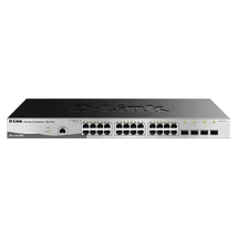 D-LINK Switch 24x1000Mbps (24xPOE) + 4xGigabit kombó SFP Menedzselhető Rackes (Metro), DGS-1210-28P/ME/E