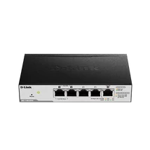 D-LINK Switch 5x1000Mbps(2xPOE) Fémházas Asztali Menedzselhető, DGS-1100-05PDV2