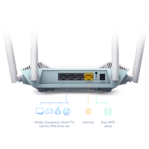 D-LINK Wireless Router Dual Band AX1500 1xWAN(1000Mbps) + 4xLAN(1000Mbps), R15/E