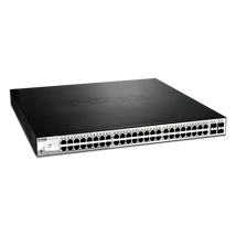 D-LINK Switch 48x1000Mbps (48xPOE) + 4xGigabit kombó SFP Menedzselhető Rackes, DGS-1210-52MP/E