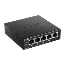 D-LINK Switch 5x1000Mbps (4xPOE+) Fémházas Asztali, DGS-1005P/E
