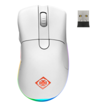 DELTACO GAMING Egér GAM-107-W, WM90 Wireless Gaming Mouse, 16,000 DPI, 46h Battery Life, 2.4GHz USB Receiver, White