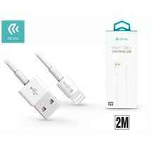 Devia Smart USB/Lightning töltő- és adatkábel, fehér, 2m
