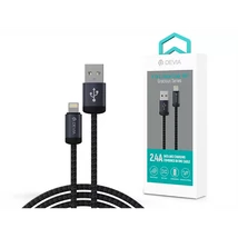DEVIA ST108035 Gracious v2 12W USB/Lightning 1m -es fekete adat-és töltőkábel