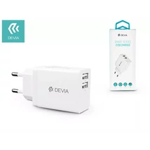 DEVIA UNIVERZÁLIS USB HÁLÓZATI TÖLTŐ ADAPTER 2XUSB - 5V/2,4A - SMART SERIES 2 USB CHARGER - WHITE