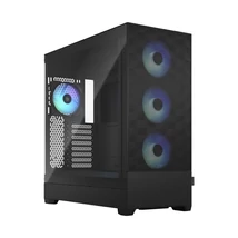 FRACTAL DESIGN Ház Midi ATX Pop XL Air RGB TG Clear Tápegység nélkül, Fekete Üvegfalú