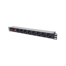 INTELLINET PDU 8x SCHUKO 19" 1U 3m kapcsolós Fekete