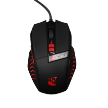 KONIX - DRAKKAR PC Runemaster Evo Egér Vezetékes Gaming 2500DPI, Fekete-Piros