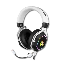KONIX - DUNGEONS & DRAGONS "Rainbow" 7.1 Fejhallgató Vezetékes Gaming Stereo Mikrofon, Fehér-Fekete