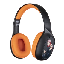 KONIX - JUJUTSU KAISEN 2.0 Fejhallgató Bluetooth Vezeték Nélküli Gaming Stereo Mikrofon, Fekete-Narancs