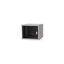 LEGRAND fali rack szekrény, 19`` 12U SZÉL: 600 MÉLY: 450 MAG: 626 szürke egyrészes, üvegajtós készre szerelt MAX: 65 kg