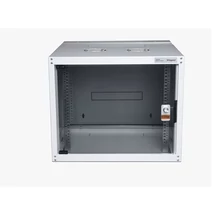 LEGRAND hálózati rack szekrény, 19` 12U SZÉL: 600 MÉLY: 600 MAG: 626 szürke egyrészes, üvegajtós készre szerelt MAX: 65
