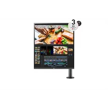 LG IPS monitor 27.6" 28MQ780, 2560x2880, 16:18, 300cd/m2, 5ms, 2xHDMI/DisplayPort/USB-C/2xUSB, Pivot, hangszóró