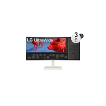LG Ívelt IPS monitor 37.5" 38WR85QC-W, 3840x1600, 21:9, 450cd/m2, 1ms, 2xHDMI/DisplayPort/USB-C/USB, hangszóró