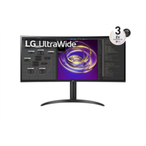 LG Ívelt IPS monitor 34" 34WP85CP-B, 3440x1440, 21:9, 300cd/m2, 5ms, 2xHDMI/DisplayPort/USB-C/2xUSB, hangszóró