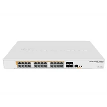 MIKROTIK Cloud Router Switch 24x1000Mbps (POE) + 4x10Gbit SFP+, Fémházas, Rackes - CRS328-24P-4S+RM