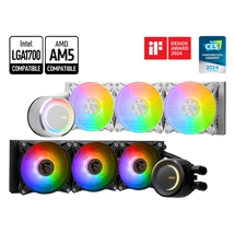 MSI CPU hűtő Coreliquid E360 2xARGB (vízhűtés), Univerzális, Fehér