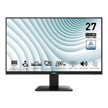 MSI Monitor Business PRO MP273A 27" FHD 1920x1080, IPS 16:9 100Hz, 1ms, 1000:1, HDMI, DP, VGA, Black
