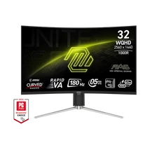MSI Monitor GAMING MAG 325CQRF QD E2 31,5" Ívelt Rapid VA WQHD 2560x1440, 16:9 180Hz 0,5ms 3500:1, 2x HDMI, DP, USB-C