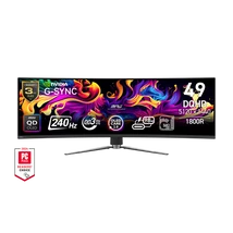 MSI Monitor GAMING MPG 491CQPX QD-OLED Ívelt 49" 5120x1440, 32:9, 1800R, 0,03ms, 240Hz, 2x HDMI, DP, USB-C, Black