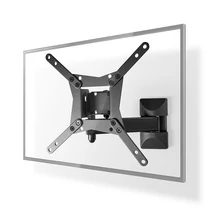Nedis TVWM31BK 10 - 32 "  LCD TV / monitor fali tartó konzol, dönthető, forgatható, faltáv: 68 -370mm, 30kg