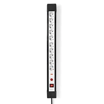Nedis ESC103SPF1PRO 10 aljzatos elosztó túlfeszűltségvédelemmel, H05VV-F 3G1.5mm2 , 3680 W, 16A, hossz 3m