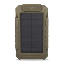 Nedis WCPBK80GN 8000mAh külső akku (powerbank) beépített napelem panellal, ideális vadkamerákhoz, 5V, 6V, 12V, IPX56