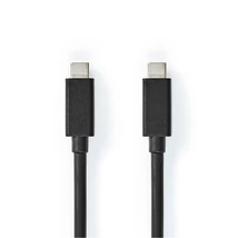 Nedis CCGL64020BK10 USB C - USB C (USB-C) kábel, USB 3.2 Gen 2, 100W, hossz 1m