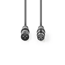 Nedis COTG15010GY150  XLR 3 tűs dugó | XLR 3 tűs aljzat, 15m