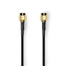 Nedis CSGL02000BK20 SMA kábel, aranyozott, 50 Ohm, árnyékolt,  2m