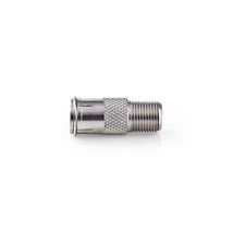 Nedis CSGP41956ME műholdas és antenna adapter, 10 db, F Férfi Gyors, F Nő,  Nikkelezett, 75 Ohm,  Egyenes, Fém, Ezüs