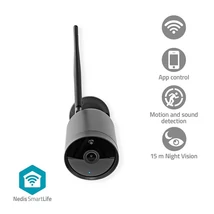 Nedis WIFICO40CBK Smartlife kültéri kamera, Wi-Fi, Full HD 1080p, IP65