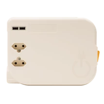 ROLEE M automata hosszabbító, 2db földeletlen aljzat + 2db USB aljzat, 4m, Gyöngyházfehér