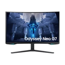 SAMSUNG Ívelt Gaming 165Hz VA monitor 32" G75NB, 3840x2160, 16:9, 350cd/m2, 1ms, 2xHDMI/DisplayPort/2xUSB, Pivot