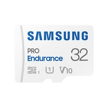 SAMSUNG Memóriakártya, PRO Endurance microSD kártya 32GB, CLASS 10, UHS-I (SDR104), + SD Adapter, R100/W30