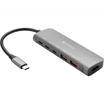 SANDBERG USB-C Dokkoló HDMI + 2xUSB-A + 2xUSB-C + PD100W