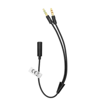 SBOX Kábel 35F-2X35M, ADAPTER 3.5 mm Female 4-Pin - 2 X 3.5 mm Male 3-Pin