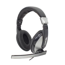 SBOX Fejhallgató, HEADSET + MICROPHONE, Black/Silver