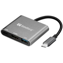 SANDBERG USB-C dokkoló, USB-C Mini Dock HDMI+USB