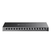 TP-LINK Switch 16x1000Mbps (8xPOE+), Fémházas Asztali/Rackes Menedzselhető, SG2016P