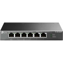 TP-LINK Switch 6x1000Mbps(3xPOE+ + 1xPOE++) Fémházas Asztali, TL-SG1006PP