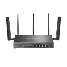 TP-LINK Vezetékes Omada AX3000 VPN Router 1xWAN(1000Mbps) + 4xLAN(1000Mbps) + 1xSFP + 1xSIM, ER706W-4G