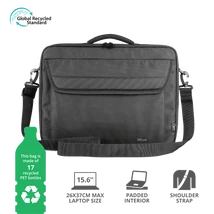 TRUST Notebook táska 24189 (Atlanta Recycled Bag for 15.6" laptops - black)