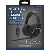 VENOM Fejhallgató Nighthawk Gaming Stereo Mikrofon Fekete, VS2855
