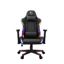 WHITE SHARK THUNDERBOLT RGB gamer szék fekete/piros varrás