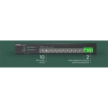 ZYXEL Switch 10x10Gigabit SFP+ + 2x10G, Menedzselhető Rackes, XS1930-12F-ZZ0101F