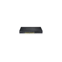 ZYXEL Switch 24x1000Mbps(24xPOE) + 4x10G SFP+, Fémházas Menedzselhető, Rackes, XGS1935-28HP-EU0101F